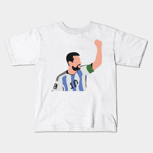 Lionel Messi Kids T-Shirt by ardianvector